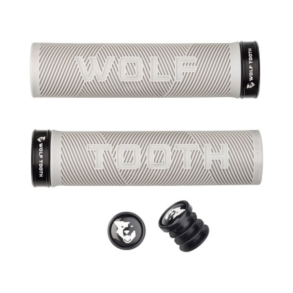 WOLFTOOTH ECHO LOCK-ON GRIPS COLOR GRIS-NEGRO