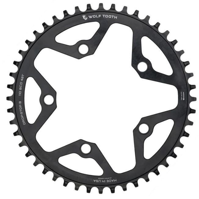WOLFTOOTH PLATO110 BCD Para Gravel / CX / Road Chainrings (Shi-12V) NEGRO 