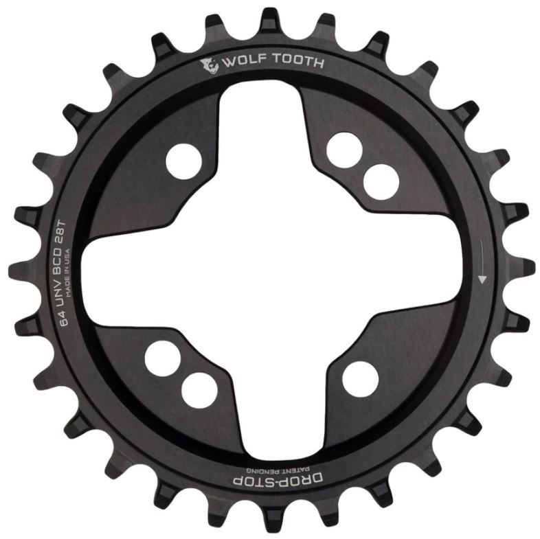 WOLFTOOTH Plato 96 mm BCD para Shimano XT M8000 y SLX M7000 28 T 64 BCD