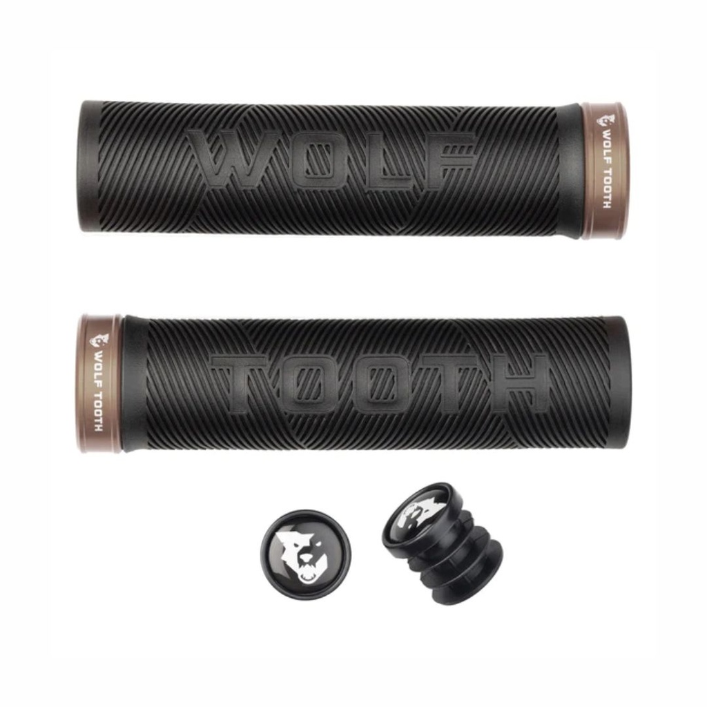 WOLFTOOTH ECHO LOCK-ON GRIPS COLOR NEGRO-ESPRESSO