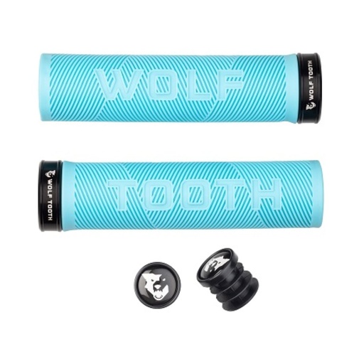 [WT-ECHO-TEAL-BLK] WOLFTOOTH ECHO LOCK-ON GRIPS COLOR AQUA-NEGRO