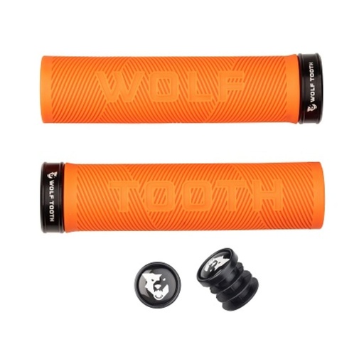 [WT-ECHO-ORG-BLK] WOLFTOOTH ECHO LOCK-ON GRIPS COLOR NARANJA-NEGRO