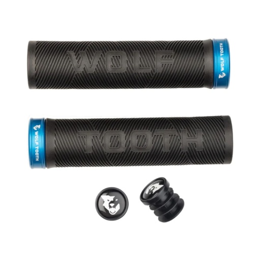 [WT-ECHO-BLK-BLU] WOLFTOOTH ECHO LOCK-ON GRIPS COLOR NEGRO-AZUL