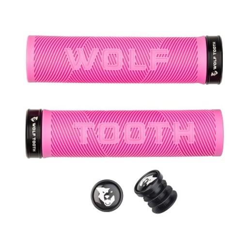 [WT-ECHO-PNK-BLK] WOLFTOOTH ECHO LOCK-ON GRIPS COLOR ROSA-NEGRO