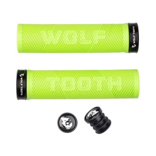 [WT-ECHO-GRN-BLK] WOLFTOOTH ECHO LOCK-ON GRIPS COLOR VERDE-NEGRO